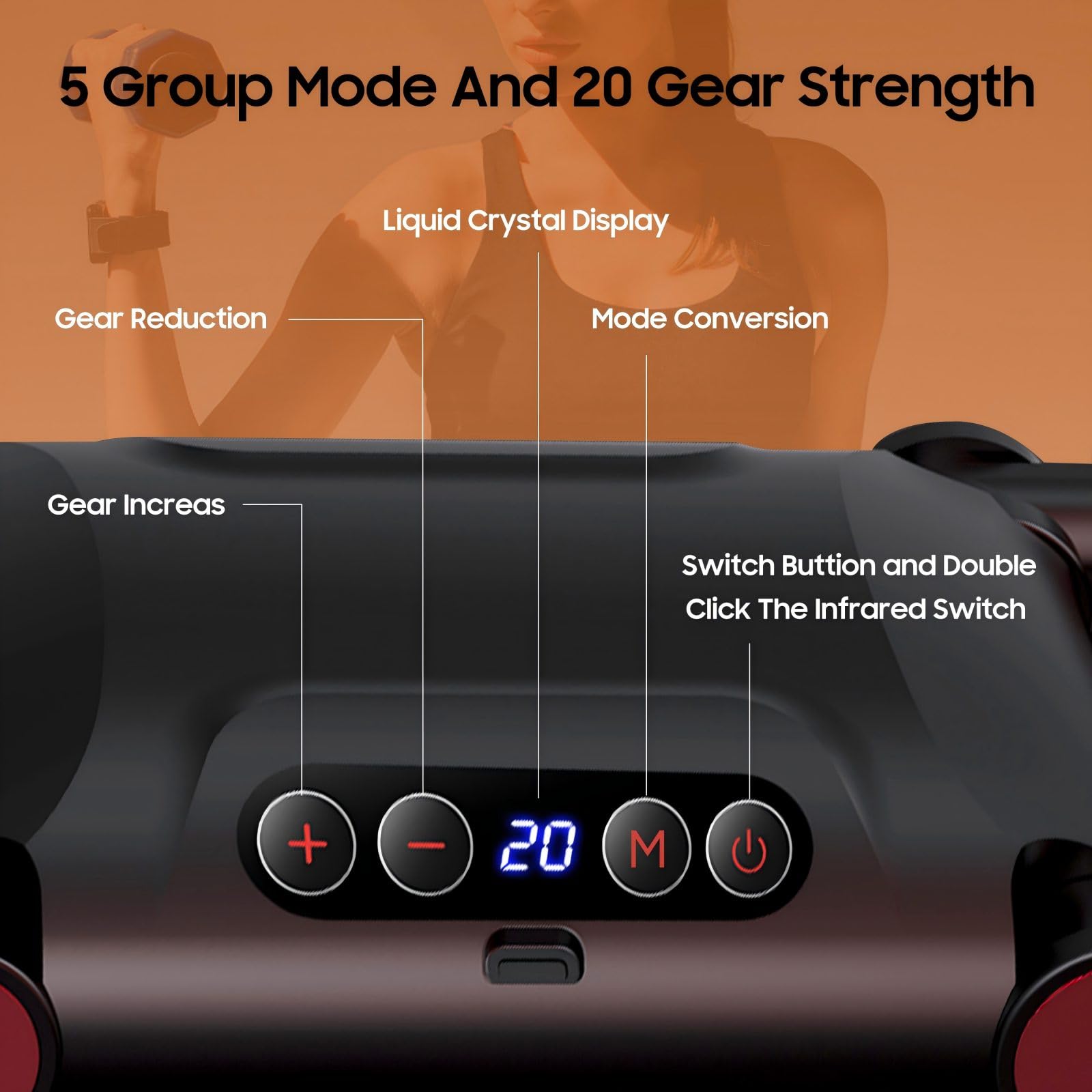 JOYSUWERUN 6-Head Massage Gun Set quiet operation, ideal for office and shared spaces