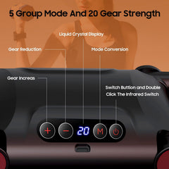 JOYSUWERUN 6-Head Massage Gun Set quiet operation, ideal for office and shared spaces