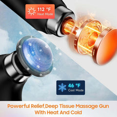 JOYSUWERUN compact-travel-massage-gun demonstrated for on-the-go recovery.