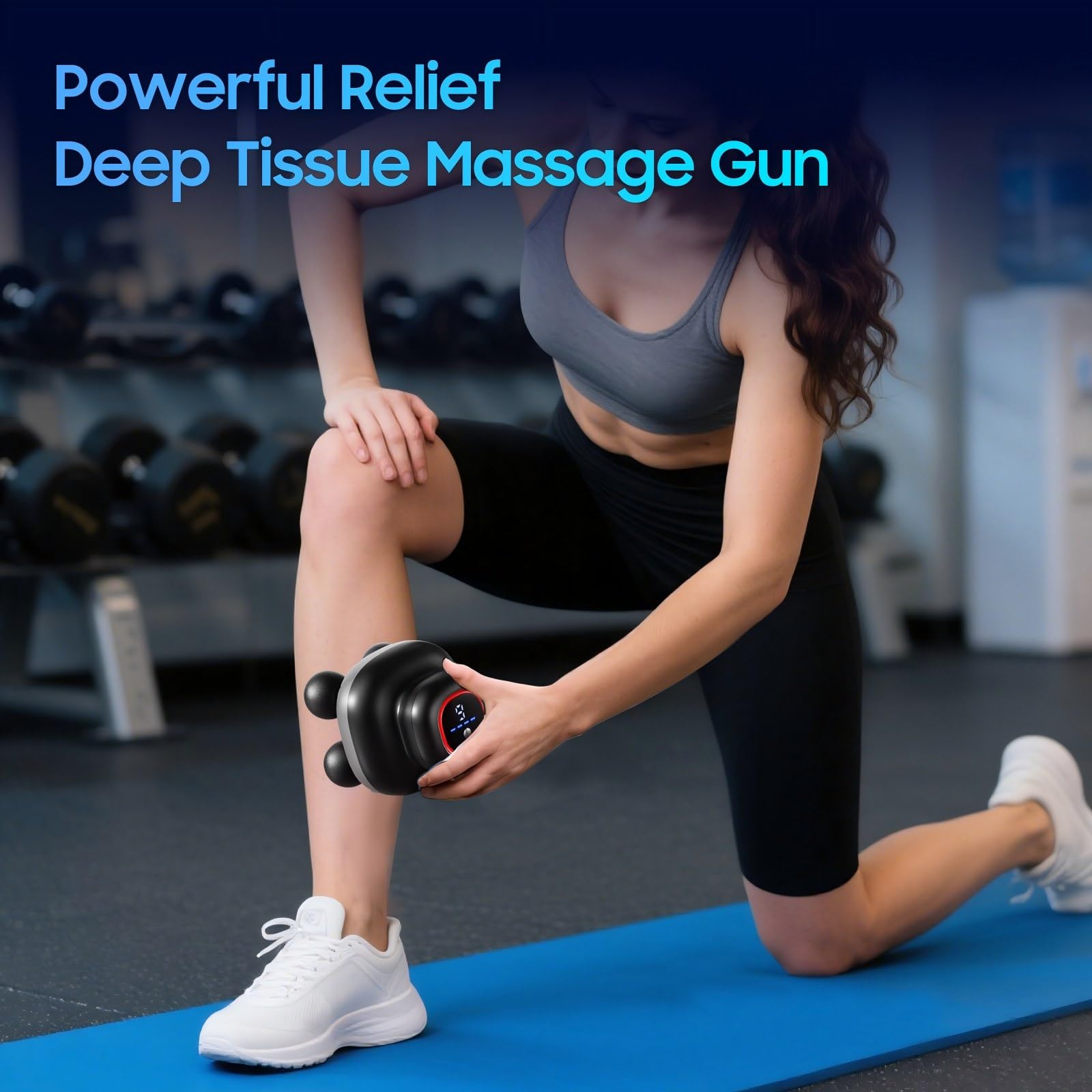 JOYSUWERUN massage gun operates quietly for discreet use.