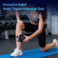 JOYSUWERUN massage gun operates quietly for discreet use.