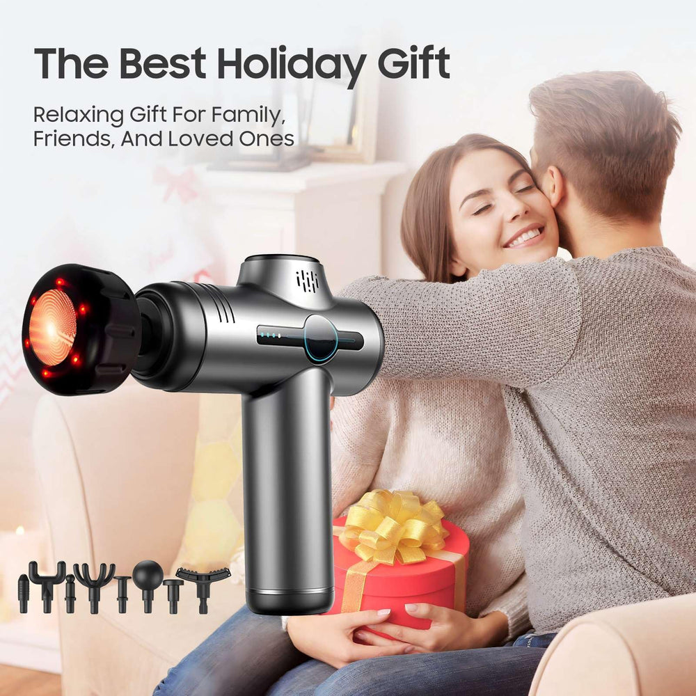 JOYSUWERUN Travel-friendly massage gun fits in bags.