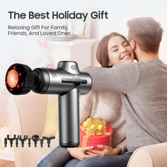 JOYSUWERUN Travel-friendly massage gun fits in bags.
