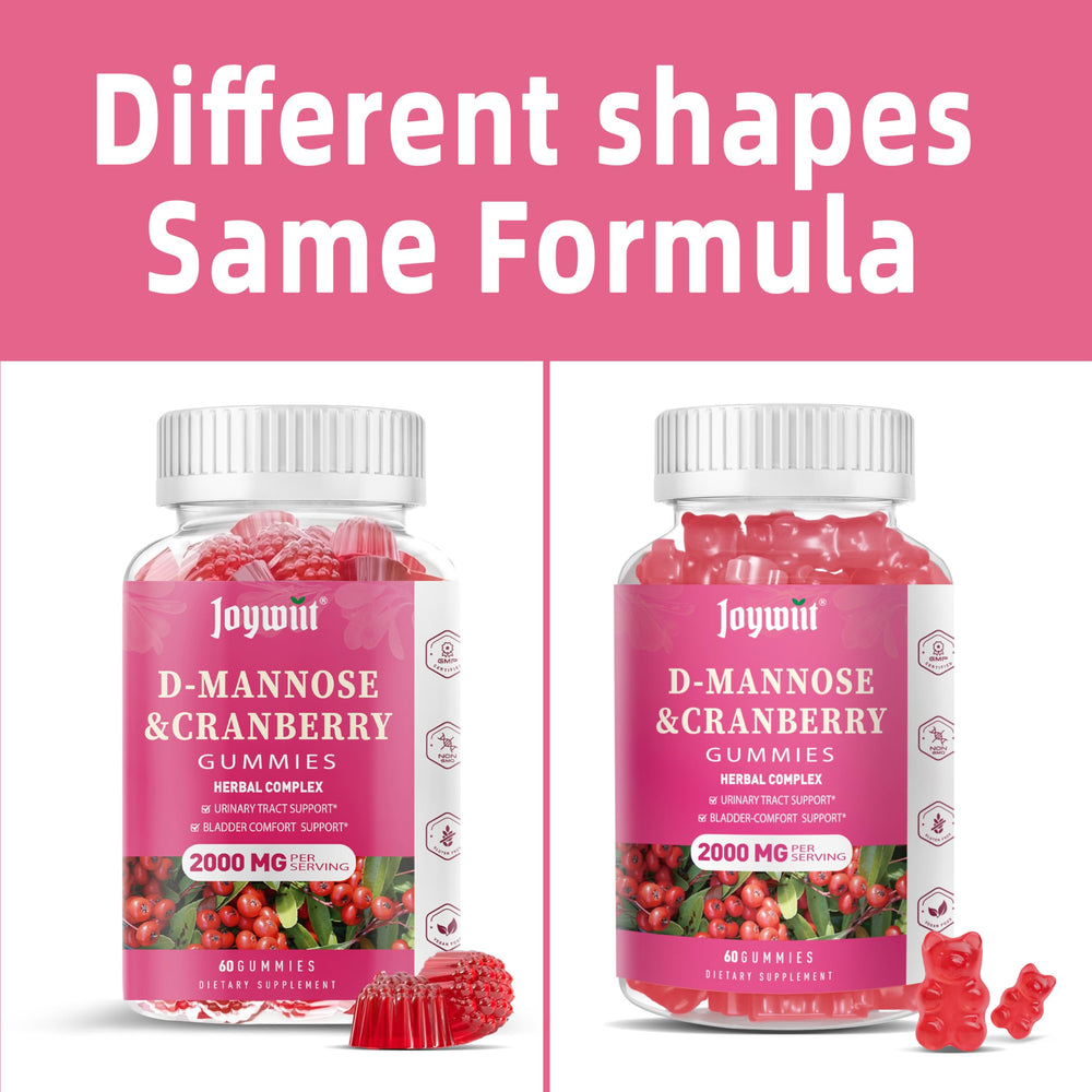 Joywiit D-Mannose Gummies serving shot ready for everyday wellness routine.