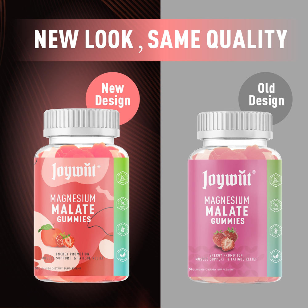 Joywiit Magnesium Malate Gummies serving scene suggests easy daily ritual.