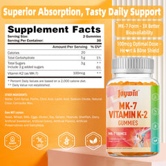 Joywiit Vitamin K2 MK-7 gummies close-up of gummies supporting bone health