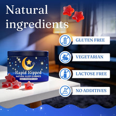 JRR LyraSleep melatonin bottle highlighting 6 mg melatonin for sleep support