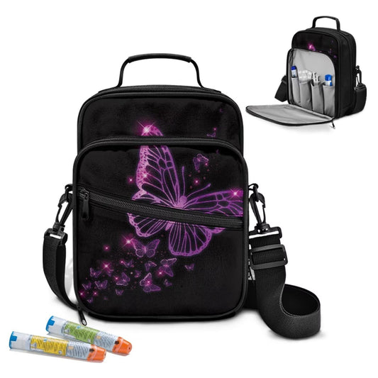 Jrysaedy butterfly diabetes bag with stylish daily medical gear design