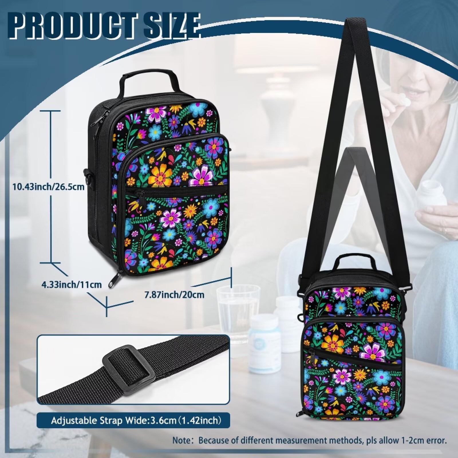 Jrysaedy diabetes bag travel-ready design blends privacy and professionalism.