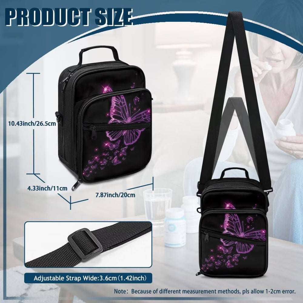 Jrysaedy durable double-zip diabetes case for secure, easy access