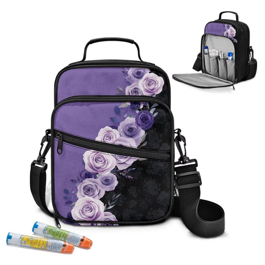 Jrysaedy rose exterior diabetes organizer, outer front view, keeps supplies neatly accessible.