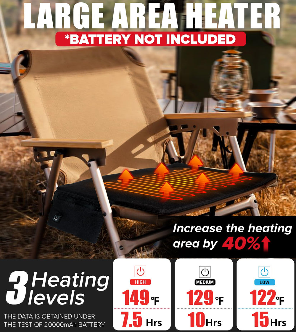 JS LifeStyle 15h battery life supports long outdoor warmth on camping trips.