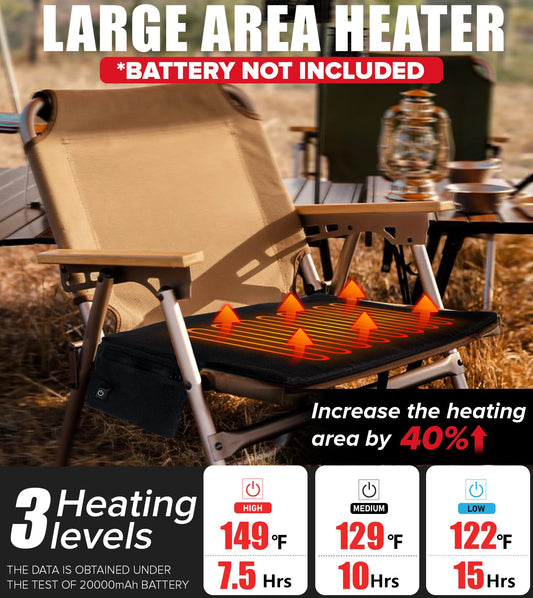 JS LifeStyle 15h battery life supports long outdoor warmth on camping trips.