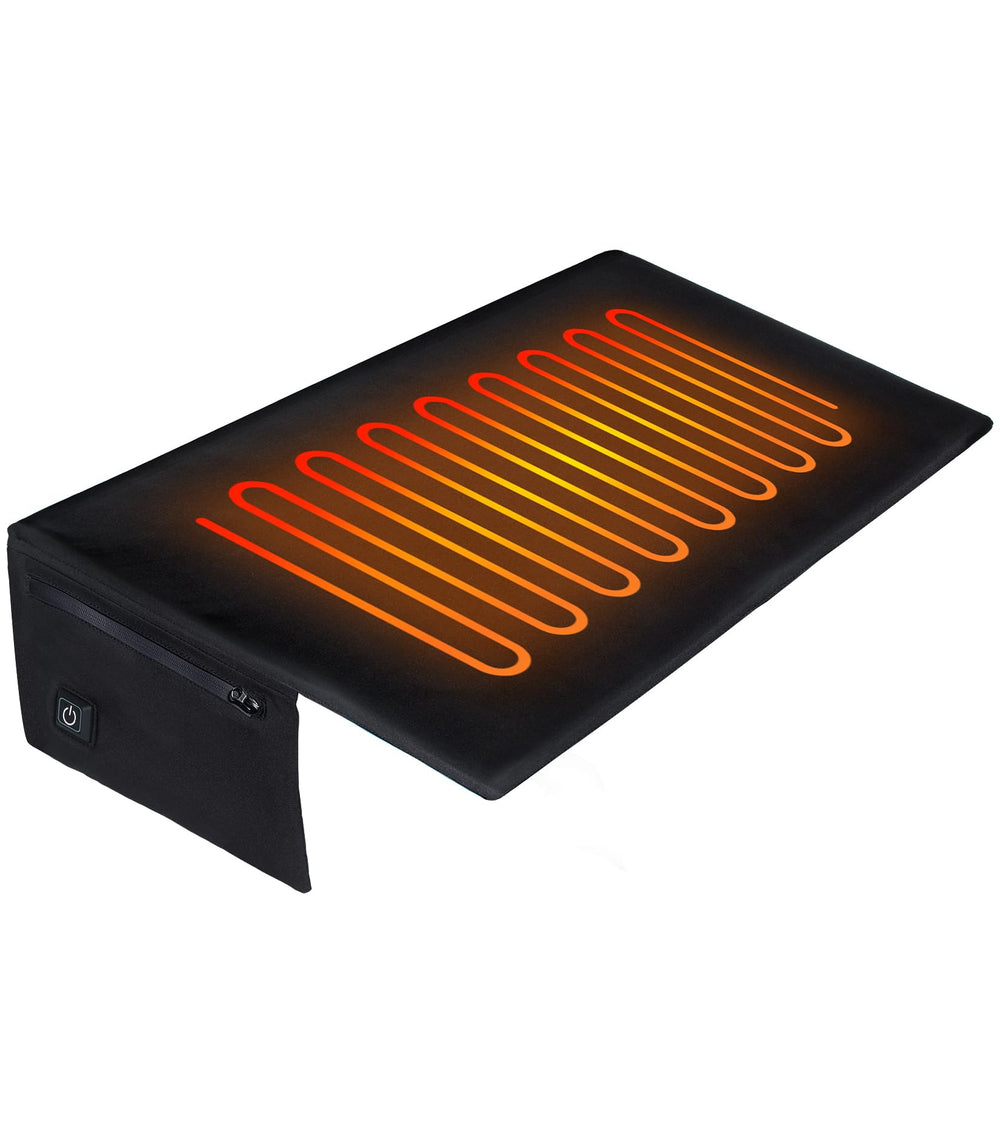 JS LifeStyle heated chair pad with large coverage for bleacher seating.