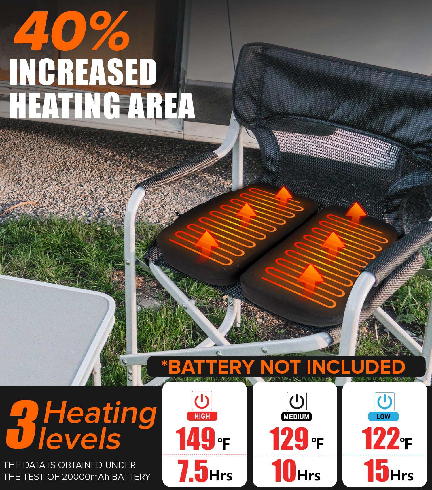 JS LifeStyle heated seat cushion folded for easy portability.