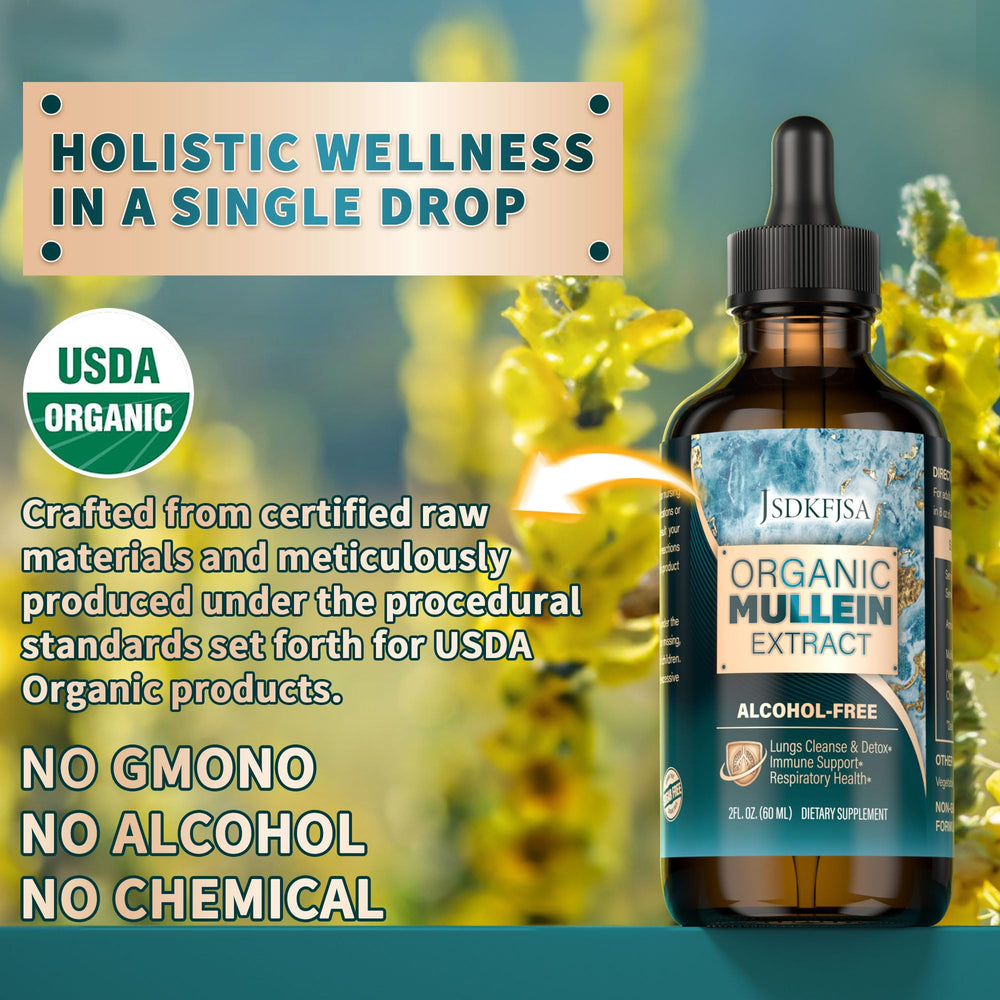 JSDKFJSA Mullein Drops dropper under the tongue for fast absorption.