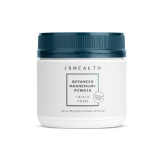 JSHealth Advanced Magnesium+ powder raspberry lemonade tub ready to mix for daily relaxation and energy support