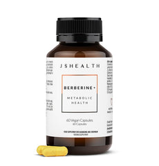 JSHealth Berberine+ bottle front view for vegan metabolic support