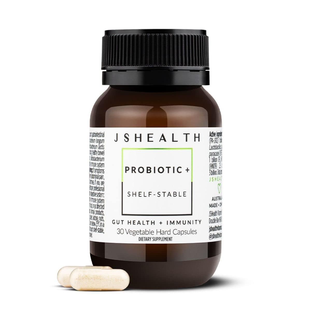 JSHealth bottle with capsules supporting digestive balance and everyday wellness