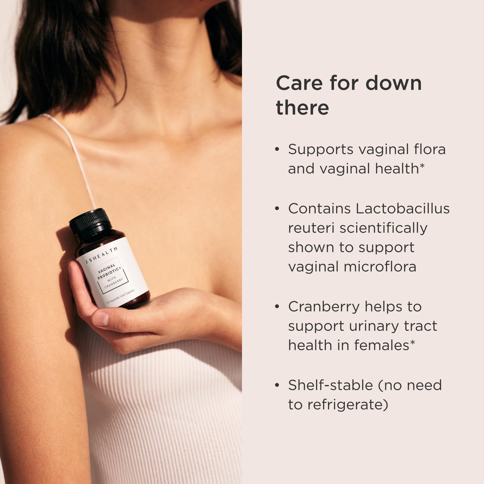JSHealth Cranberry Powder Dosage highlights added urinary support in the formula.