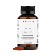 JSHealth Detox bottle on counter showing daily liver support