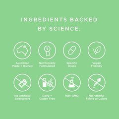 JSHealth greens powder stirred into water to show mixability.