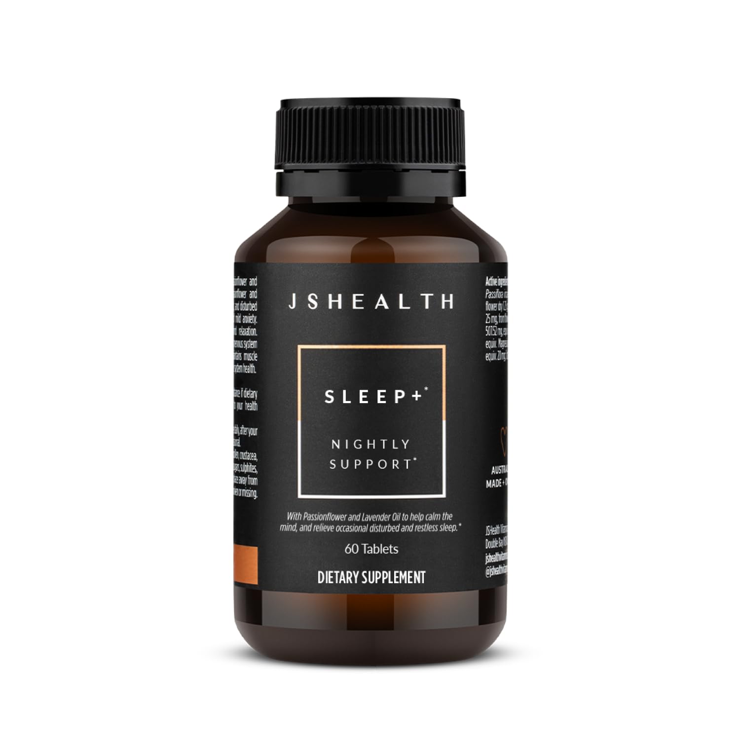 JSHealth Sleep Aid bottle pour showing the calming blend for restful nights