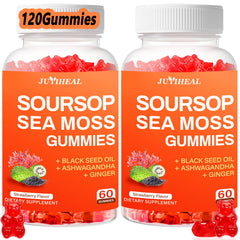 JUYIHEAL 10-in-1 gummies front view with tropical soursop flavor for daily immunity support