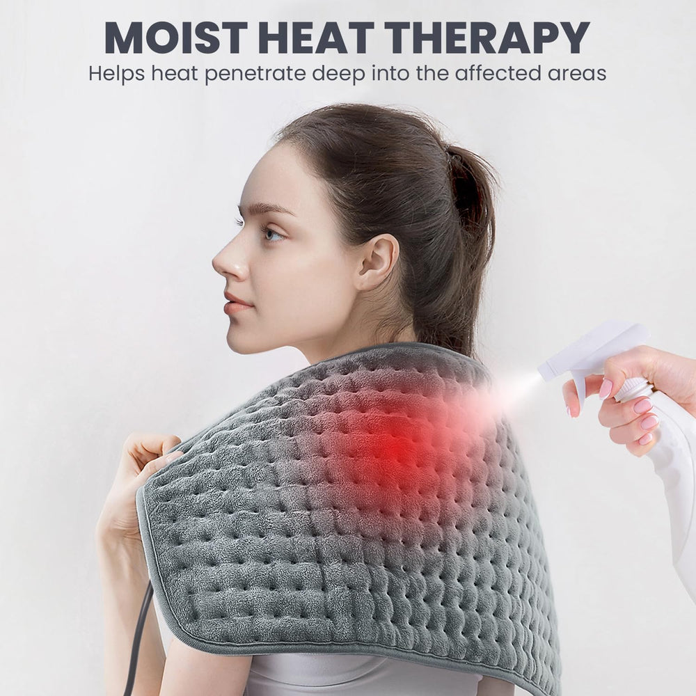 Jubeoyey heating pad offers six heat settings for customizable relief.