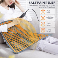 Jubeoyey heating pad LCD controller shows six heat levels for precise comfort.