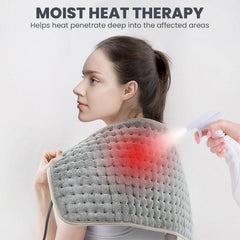 Jubeoyey heating pad moist heat function for deeper relief of tense muscles.