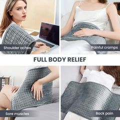 Jubeoyey heating pad size 33 by 17 inches covers large areas.