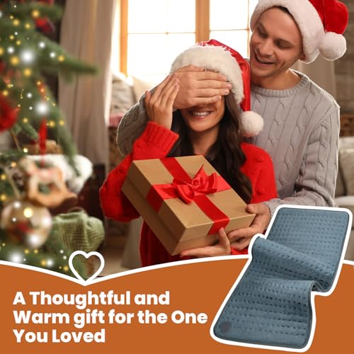 Jubeoyey heating pad plush fabric feels soft and cozy.