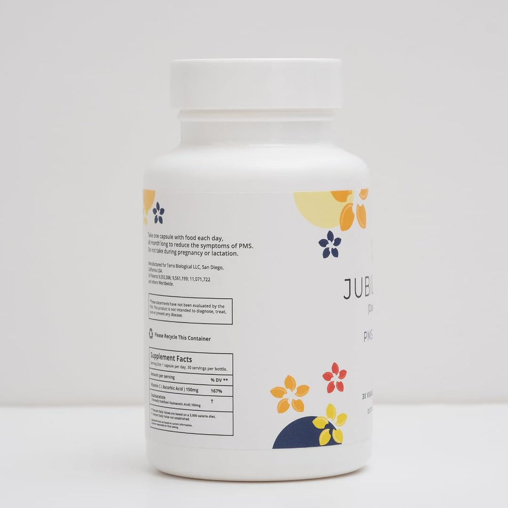 Jubilance label front highlights vegan, non-GMO ingredients.