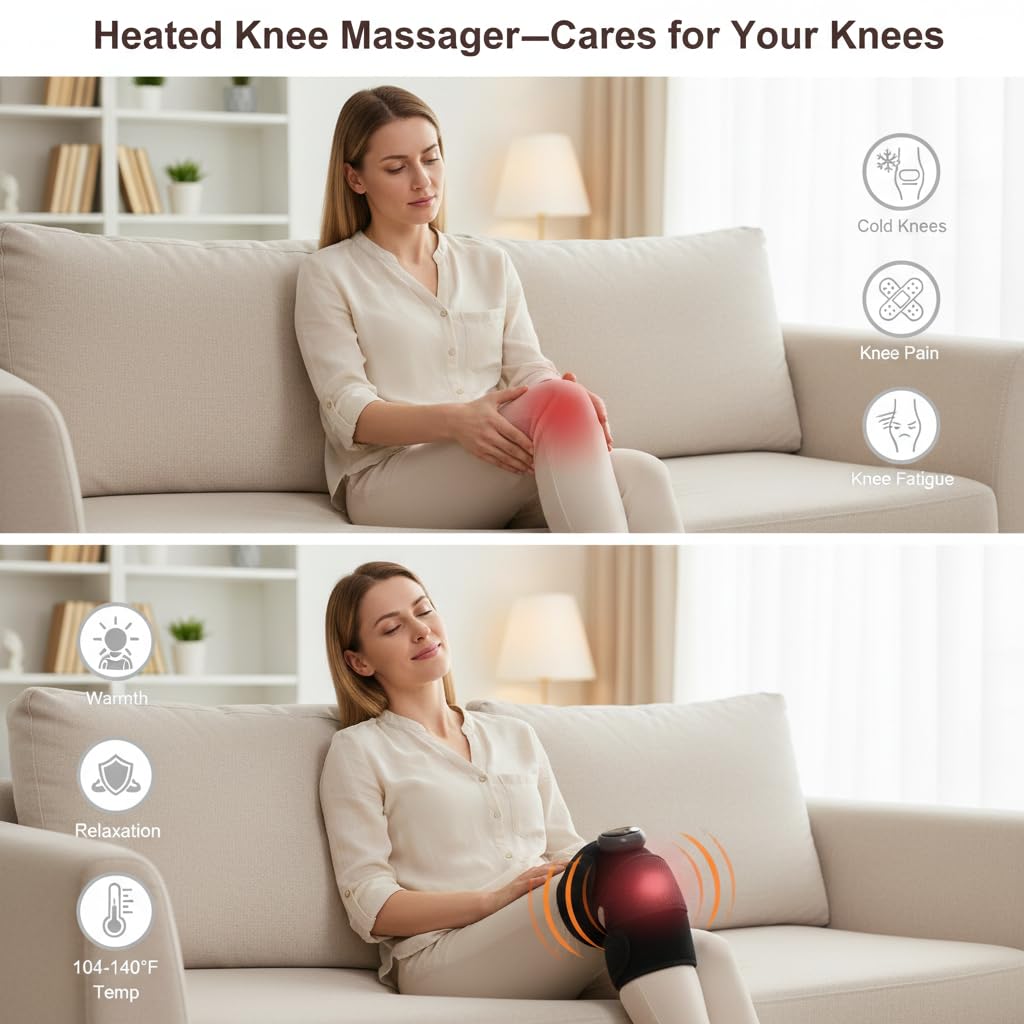 JUCURRI elbow wrap provides compact heat and massage on the go.
