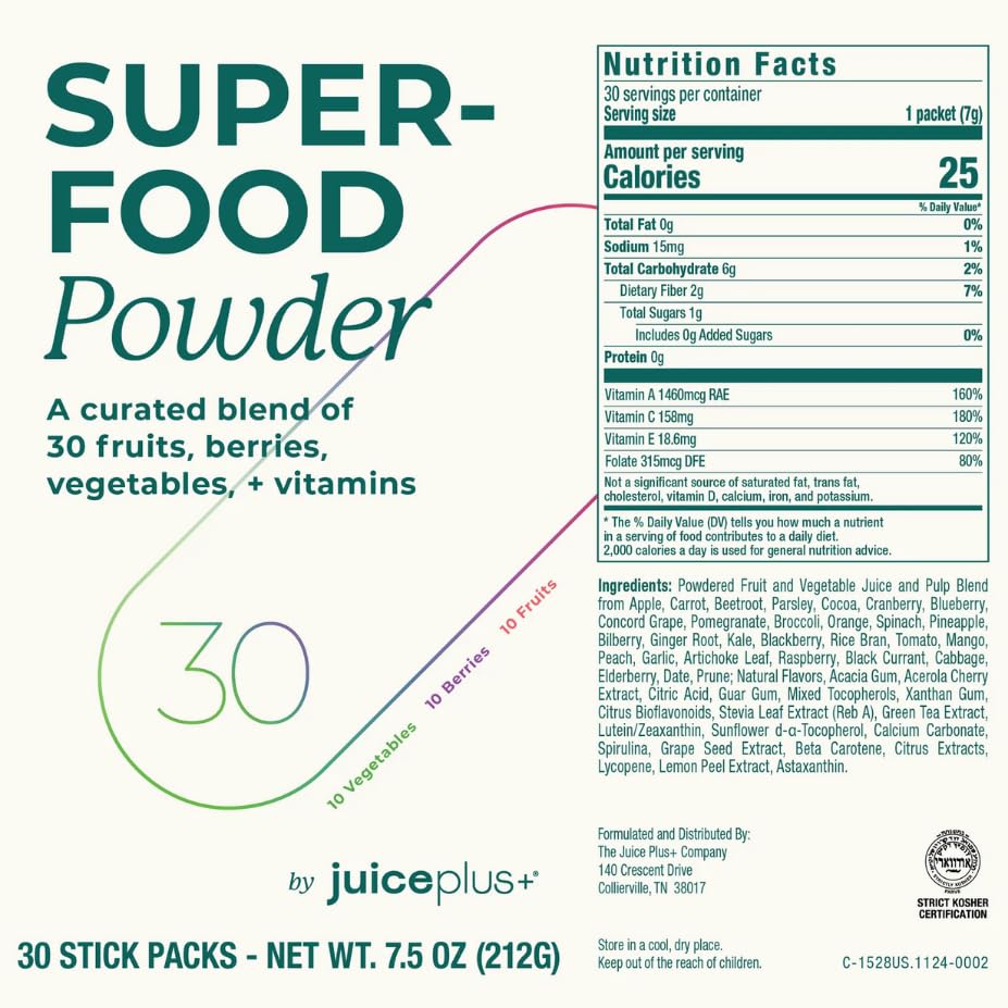 Juice Plus+ flavor-packed fruit-vegetable blend for everyday nutrition on the go.
