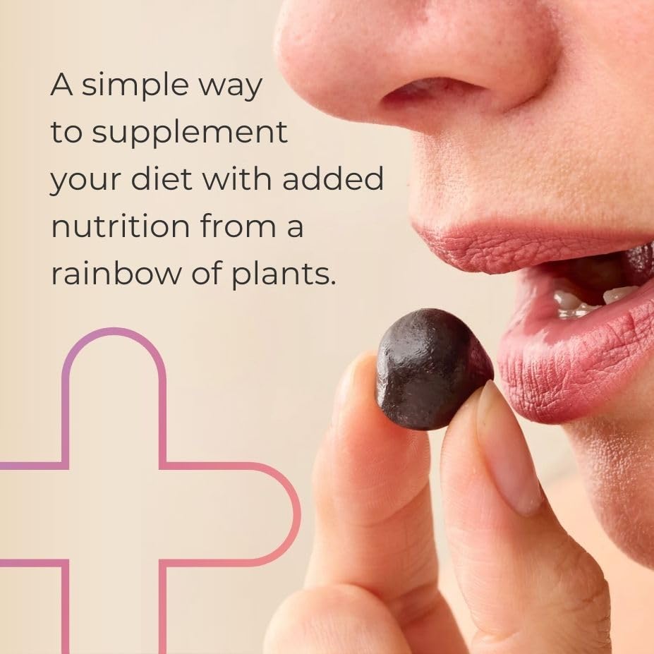 Juice Plus+ Fruit Blend Soft Chews bottle for on-the-go vitamins for all ages.