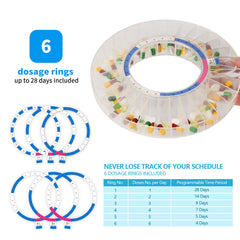 JULOS supports up to six daily alarms for flexible dosing