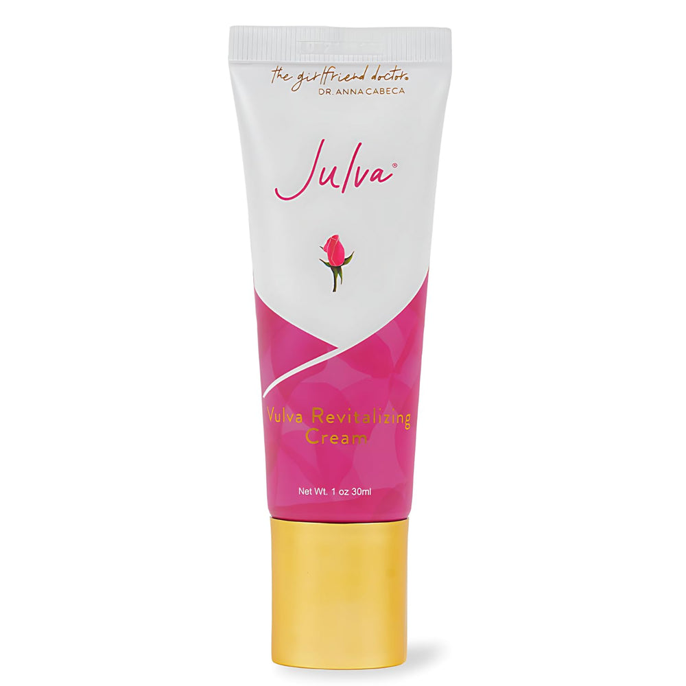 Julva feminine cream tube close-up showing daily hydration.