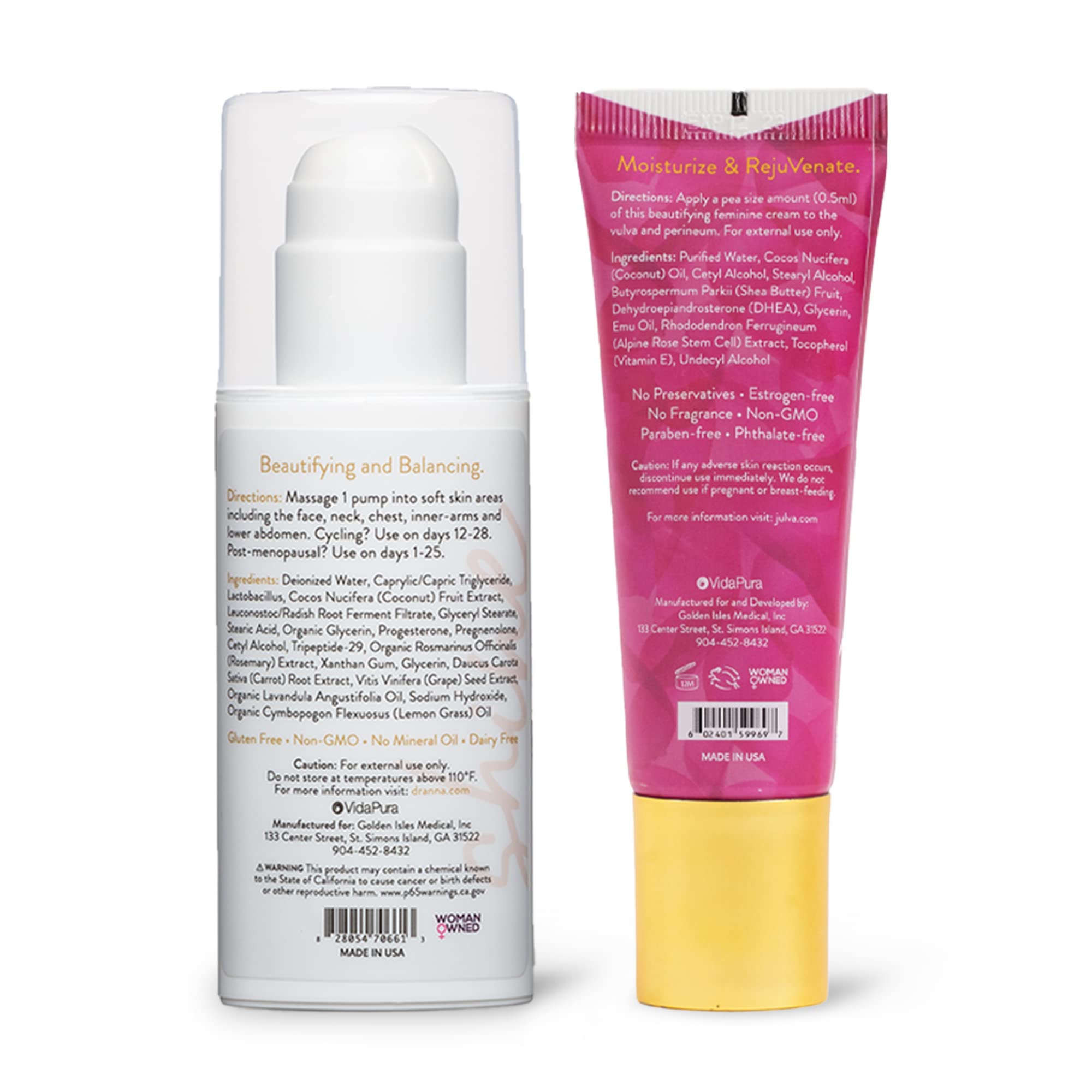 Julva intimate cream jar with botanicals for hydrating delicate vulvar skin