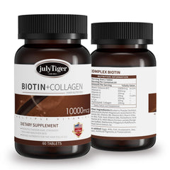 Julytiger Biotin capsules support healthy hair, skin, and nails for daily vitality