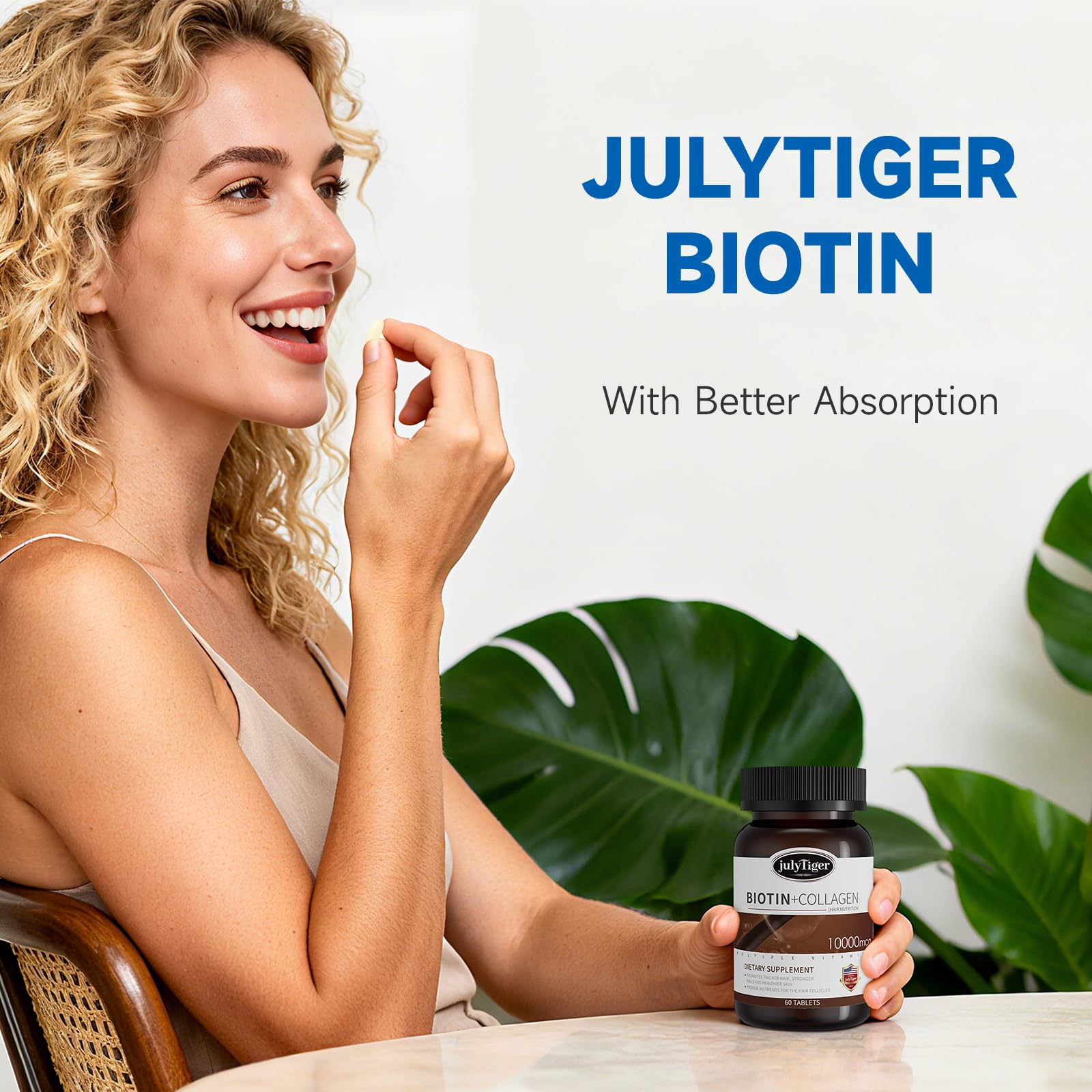 Julytiger bottle emphasizes gluten-free and soy-free claims for sensitive diets