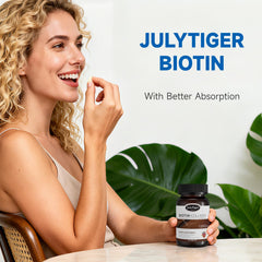Julytiger bottle emphasizes gluten-free and soy-free claims for sensitive diets