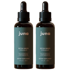 Juna Chlorophyll Drops 2-pack bottle supports daily hydration and gentle detox.