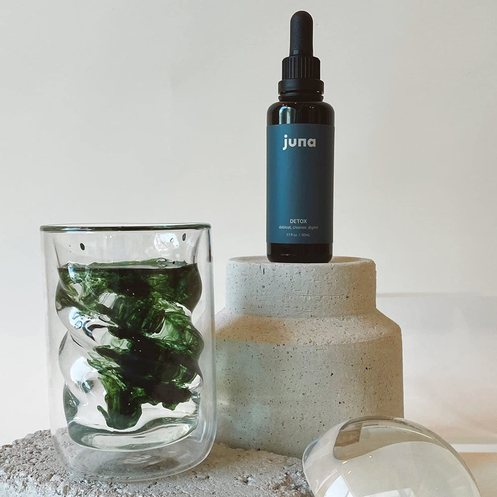 Juna Chlorophyll Drops third-party testing seal signaling purity