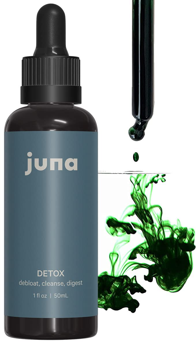 Juna Chlorophyll Drops bottle shown for daily hydration and detox ritual