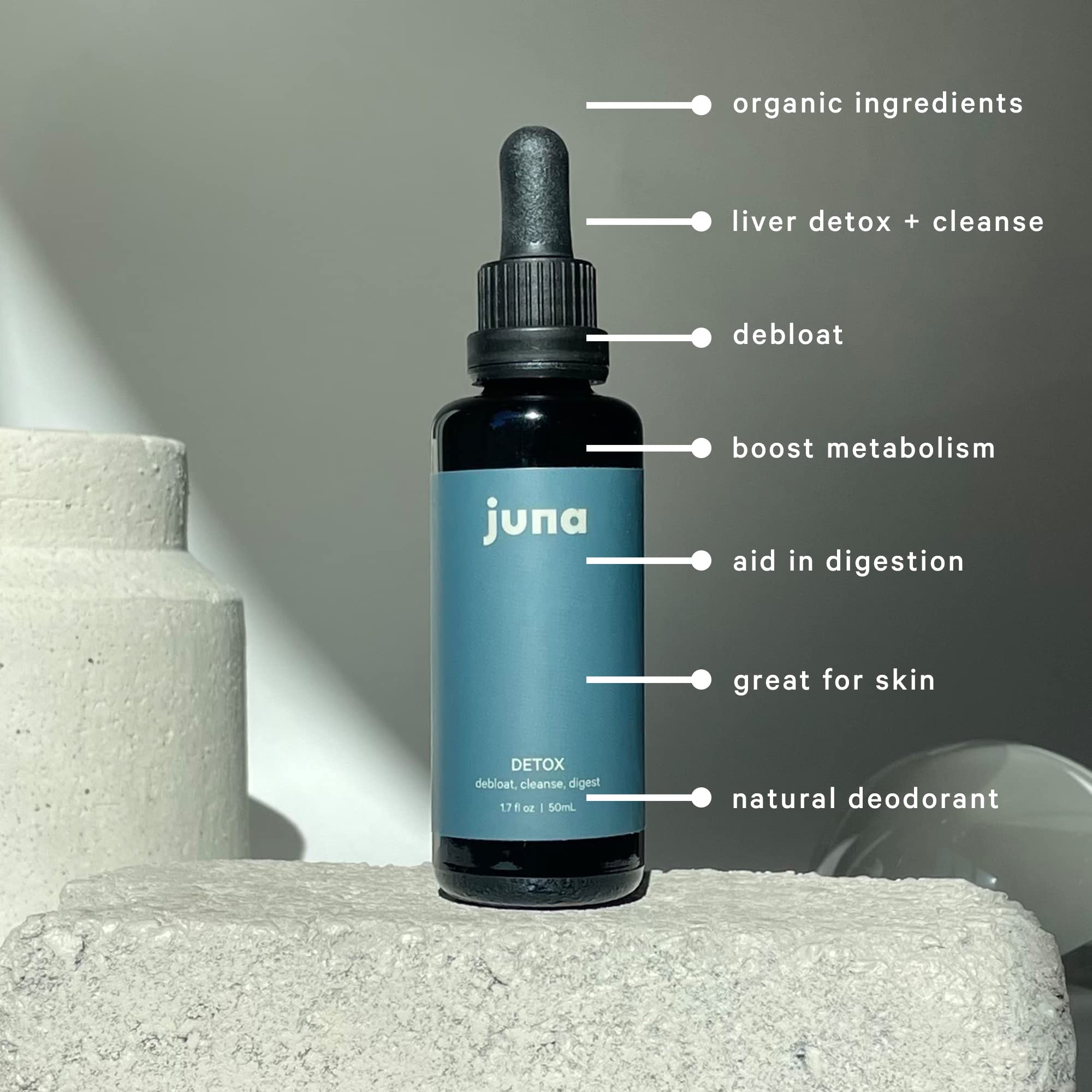 Juna Chlorophyll Drops with lemon-mint notes for easy daily intake
