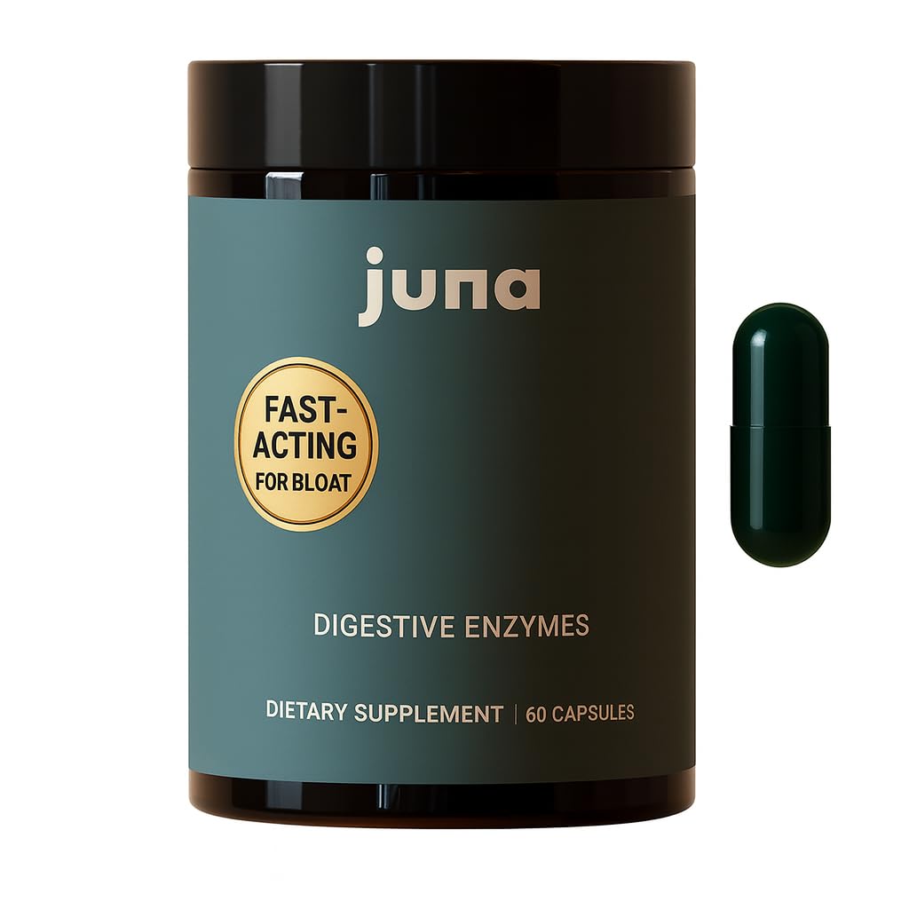 Juna Digestive Enzymes Probiotic bottle front view for digestion support