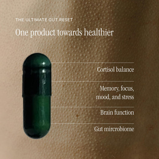 Juna Gut Therapy label closeup highlights clean formulation.