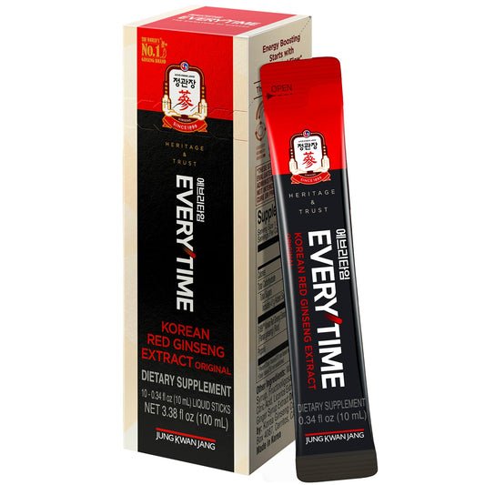 Jung Kwan Jang Everytime 3000mg packaging shown for convenient daily energy.
